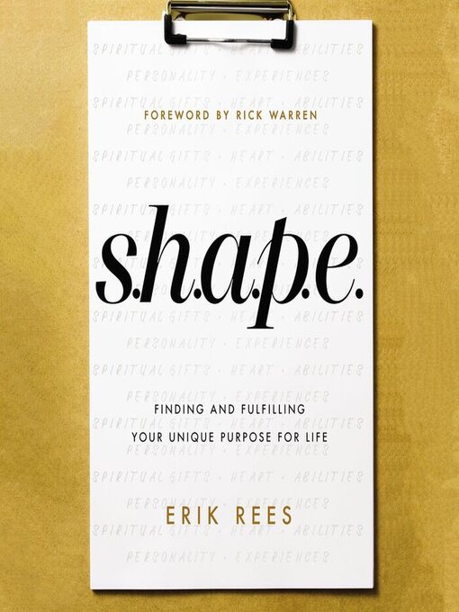 Title details for S.H.A.P.E. by Erik Rees - Available
